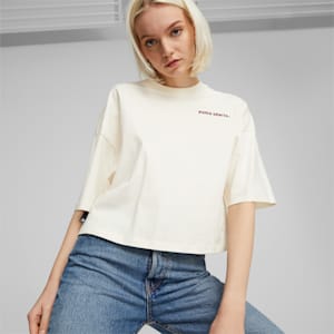 ウィメンズ PUMA TEAM グラフィック Tシャツ, Pristine, extralarge-JPN
