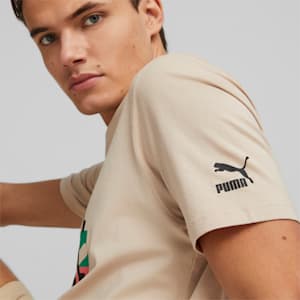PUMA Worldwide Unisex Regular Fit Graphic Tee, Granola, extralarge-IND