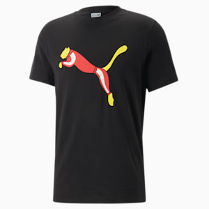 Iconic Cat Graphic Men's Tee, PUMA Black