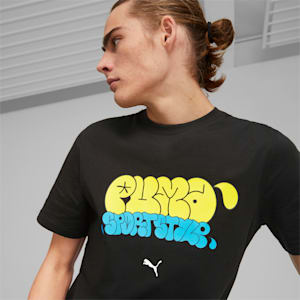 Camiseta estampada con grafiti PUMA para hombre, PUMA Black