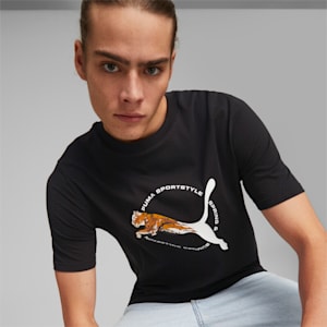 メンズ グラフィックス REAL CAT Tシャツ, PUMA Black, extralarge-JPN