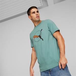メンズ グラフィックス REAL CAT Tシャツ, Adriatic, extralarge-JPN