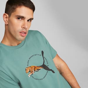 メンズ グラフィックス REAL CAT Tシャツ, Adriatic, extralarge-JPN