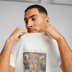 Camiseta estampada Wild Cat para hombre, PUMA White, extralarge