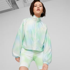 Classics Printed Women's Woven Jacket, Spring Fern, extralarge-IND