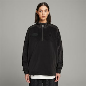 PUMA x PERKS AND MINI Velour Top, PUMA Black, extralarge