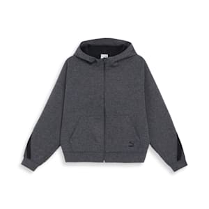 ユニセックス HYO-RI ニット フーデッド ジャケット, Charcoal Gray Heather, extralarge-JPN