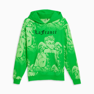 Sudadera con capucha PUMA HOOPS x LAFRANCÉ de hombre, PUMA Green, extragrande