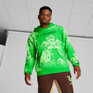 Sudadera PUMA HOOPS x LAFRANCÉ para hombre, PUMA Green, extralarge