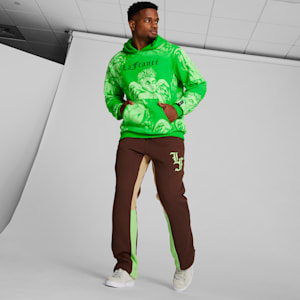 Sudadera con capucha PUMA HOOPS x LAFRANCÉ de hombre, PUMA Green, extragrande