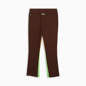 PUMA HOOPS x LAFRANCÉ Men's Track Pants, Chestnut Brown-Sand Dune-Green Gecko, extralarge