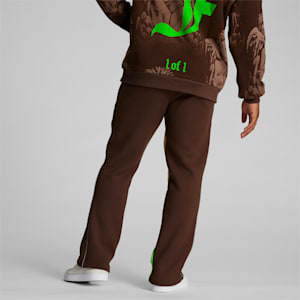 Pantalon d'entrainement PUMA HOOPS x LAFRANCÉ Homme, Chestnut Brown-Sand Dune-Green Gecko, extralarge