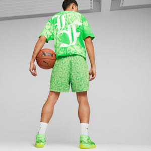 メンズ バスケットボール HOOPS x LAFRANCE AOP ショーツ, Green Gecko-PUMA Green, extralarge-JPN