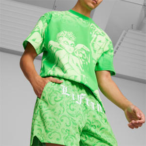 メンズ バスケットボール HOOPS x LAFRANCE AOP ショーツ, Green Gecko-PUMA Green, extralarge-JPN