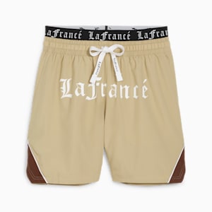 Shorts de punto PUMA HOOPS x LAFRANCÉ de hombre, Sand Dune-Chestnut Brown, extragrande