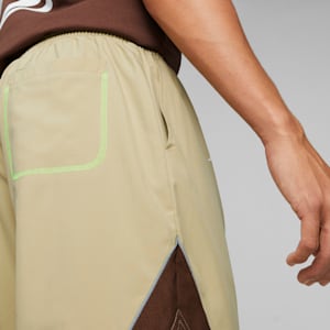 Shorts PUMA HOOPS x LAFRANCÉ para mujer, Sand Dune-Chestnut Brown, extralarge