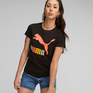T-shirt à logo CLASSICS, femme, Noir Puma, très grand