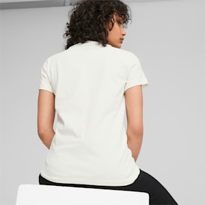 Camiseta con logo CLASSICS para mujer, Warm White, extragrande