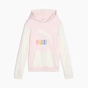 Classics ColorLogo Girls' Big Kids' Hoodie, Frosty Pink, extralarge