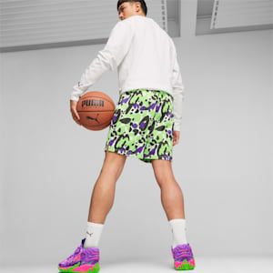 MELO x TOXIC Men's Basketball Shorts, Green Gecko, extralarge-IND