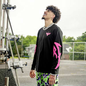 メンズ バスケットボール MELO x TOXIC 長袖 Tシャツ2, PUMA Black, extralarge-JPN