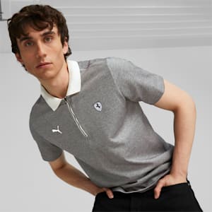 Scuderia Ferrari Style 2 Tone Men's Polo, Warm White, extralarge-IND