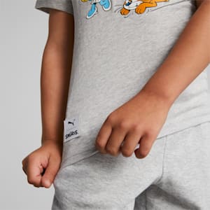 PUMA x THE SMURFS Kids' Tee, Light Gray Heather, extralarge-IND