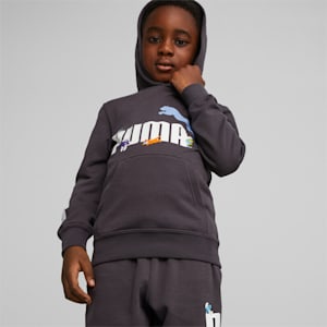 PUMA x THE SMURFS Kids' Hoodie, Dark Coal, extralarge-IND