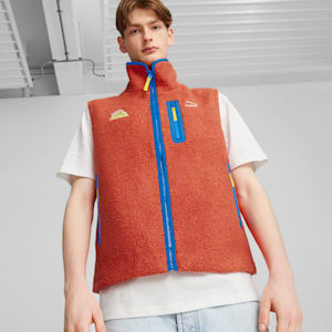 The NeverWorn II Men's Sherpa Vest, Fall Foliage, extralarge