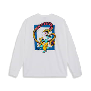 メンズ スケートボード Tシャツ PES 長袖, PUMA White, extralarge-JPN