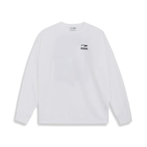 メンズ スケートボード Tシャツ PES 長袖, PUMA White, extralarge-JPN