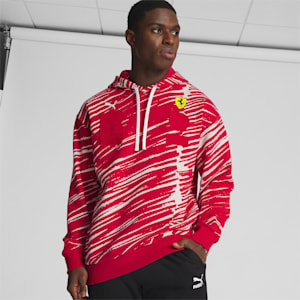 Sudadera con capucha SCUDERIA FERRARI x JOSHUA VIDES para hombre, Rosso Corsa, extralarge