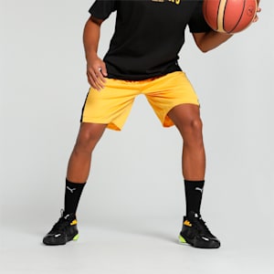 Shot Blocker Men's Basketball Shorts, Yellow Sizzle-PUMA Black, extralarge-IND