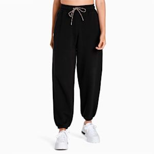 Infuse Women's Relaxed Fit Sweat Pants, Puma Black, extralarge-IND