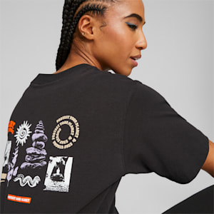 DOWNTOWN Relaxed Graphic  Relaxed Fit Womens T-Shirt, PUMA Black