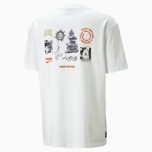 DOWNTOWN Graphic Men's T-Shirt, PUMA White