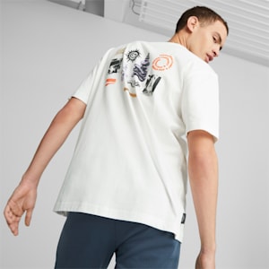 DOWNTOWN Graphic Men's T-Shirt, PUMA White