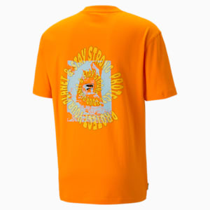 DOWNTOWN Graphic Men's Relaxed Fit T-Shirt, Cayenne Pepper, extralarge-IND