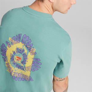 DOWNTOWN Graphic Men's Relaxed Fit T-Shirt, Adriatic, extralarge-IND