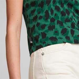 DOWNTOWN Slim Fit Womens T-Shirt, Vine-AOP