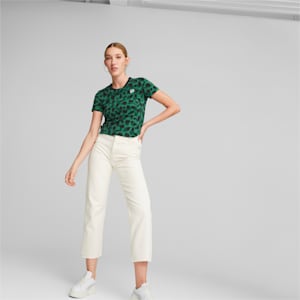 DOWNTOWN Slim Fit Womens T-Shirt, Vine-AOP