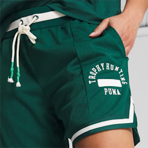 Shorts de básquetbol para mujer PUMA x TROPHY HUNTING, Malachite, extralarge