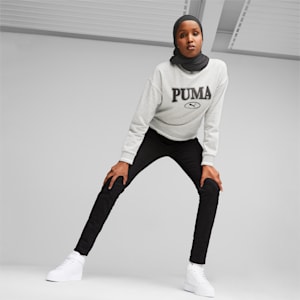 ウィメンズ PUMA SQUAD クルースウェット, Light Gray Heather, extralarge-JPN