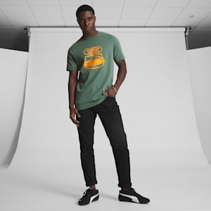 Porsche Legacy Garage Crews Las Vegas Men's Tee, Eucalyptus, extralarge