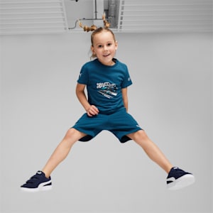 Mercedes-AMG Petronas Motorsport Kids' Shorts, Ocean Tropic, extralarge-IND