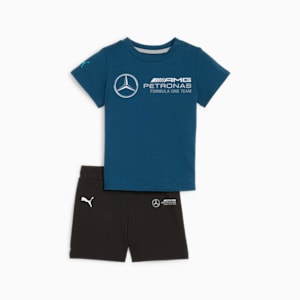 Two-Piece Mercedes-AMG Petronas Motorsport Toddlers' Logo Tee Set, Ocean Tropic, extralarge