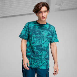 Mercedes-AMG Petronas Motorsport Statement Men's Printed T-shirt, Ocean Tropic, extralarge-IND
