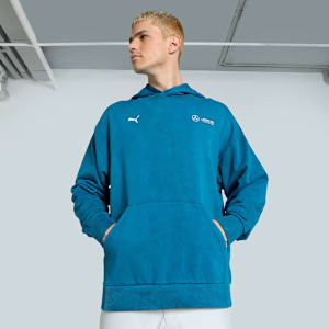 Mercedes-AMG PETRONAS Garage Crew Men's Relaxed Fit Motorsport Hoodie, Ocean Tropic, extralarge-IND