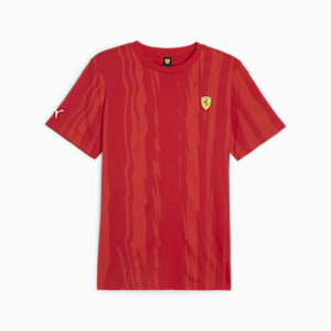 Scuderia Ferrari Race Men's Printed Relaxed Fit Tee, Rosso Corsa, extralarge-IND