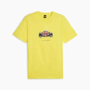 Scuderia Ferrari Men's Motorsport Race Graphic T-shirt, Speed Yellow, extralarge-IND
